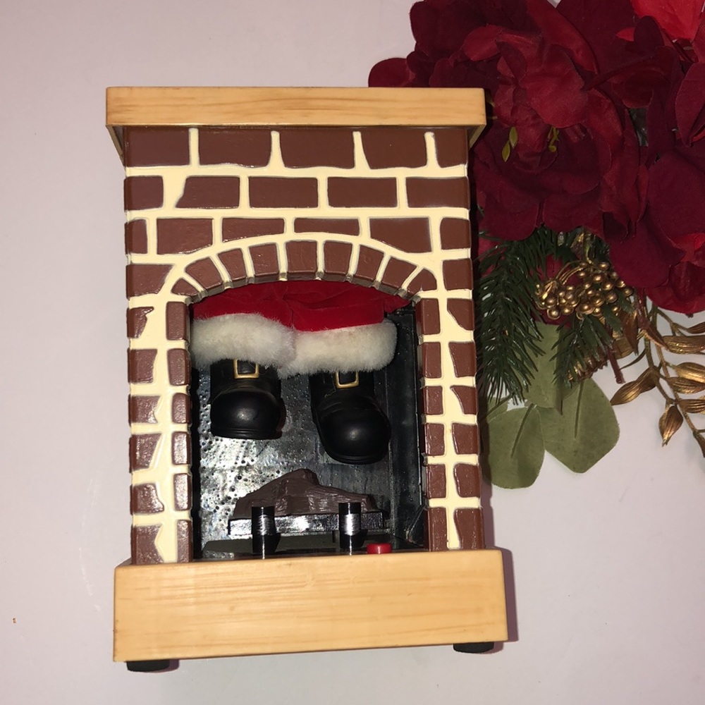 Santa Gemmy Fireplace Talking Santa Santa stuck in chimney talking Santa 90s